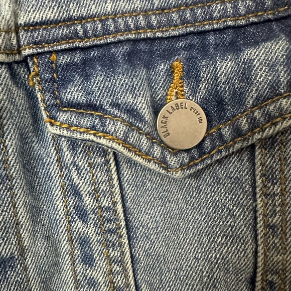 Judith March “Brunette” Distressed Rainbow Jean Jacket Small - Picture 9 of 10